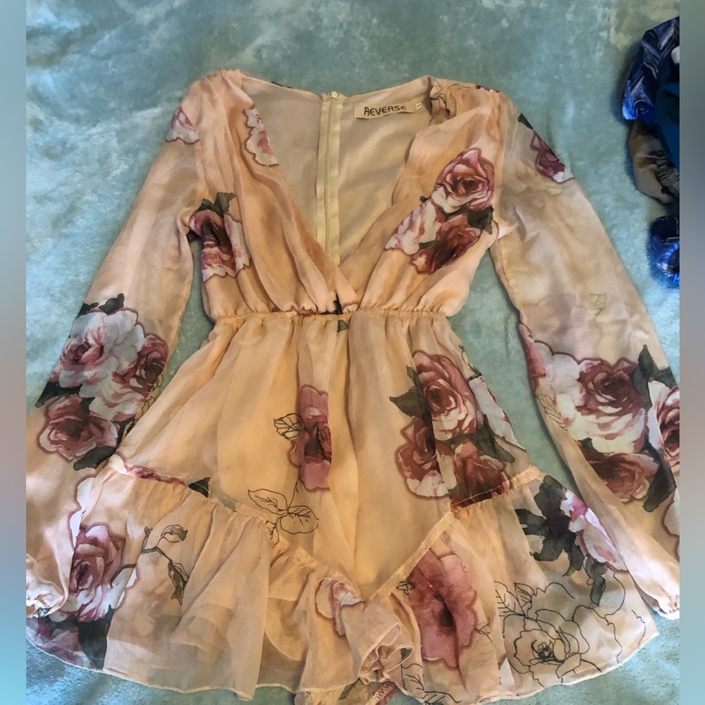 Gorgeous, sheer, flowered romper